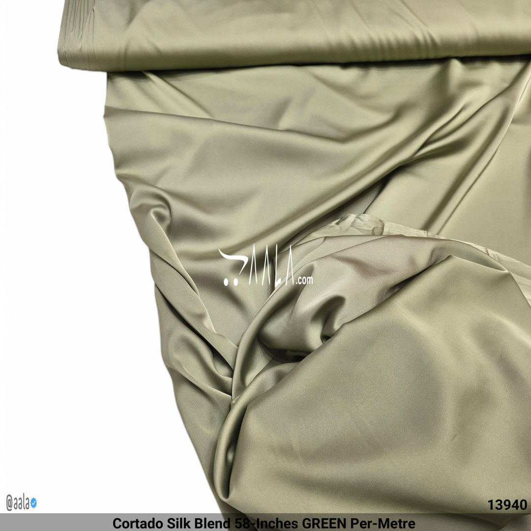 Cortado Silk Blend 58-Inches GREEN Per-Metre 