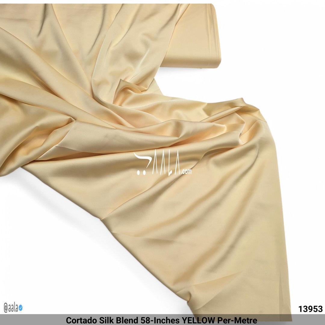 Cortado Silk Blend 58-Inches YELLOW Per-Metre #13953