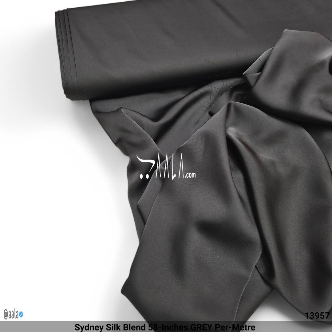 Sydney Silk Blend 58-Inches GREY Per-Metre #13957