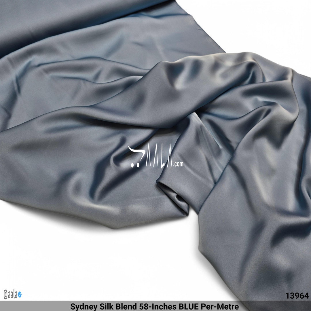 Sydney Silk Blend 58-Inches BLUE Per-Metre 