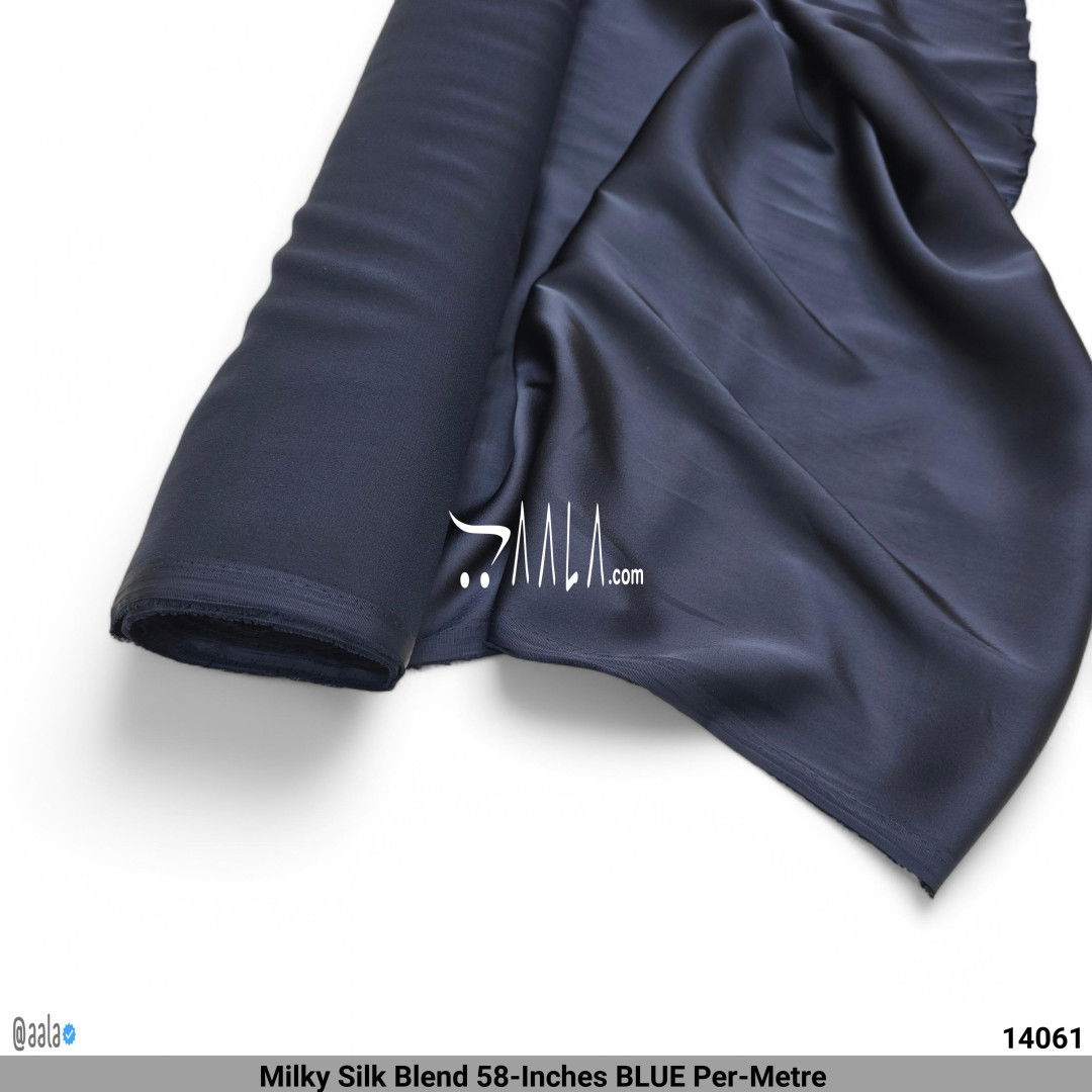Milky Silk Blend 58-Inches BLUE Per-Metre #14061