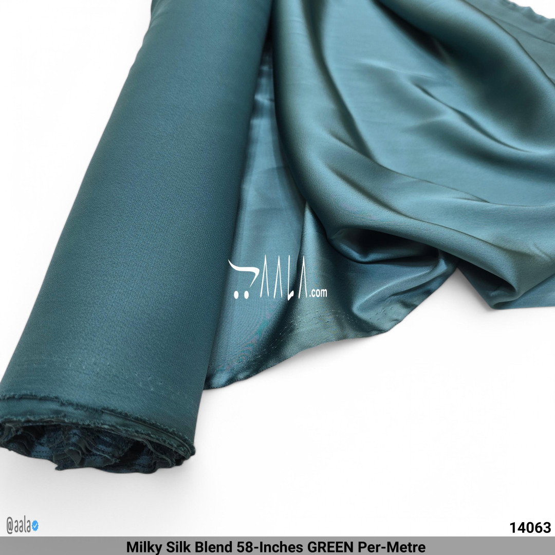 Milky Silk Blend 58-Inches GREEN Per-Metre 