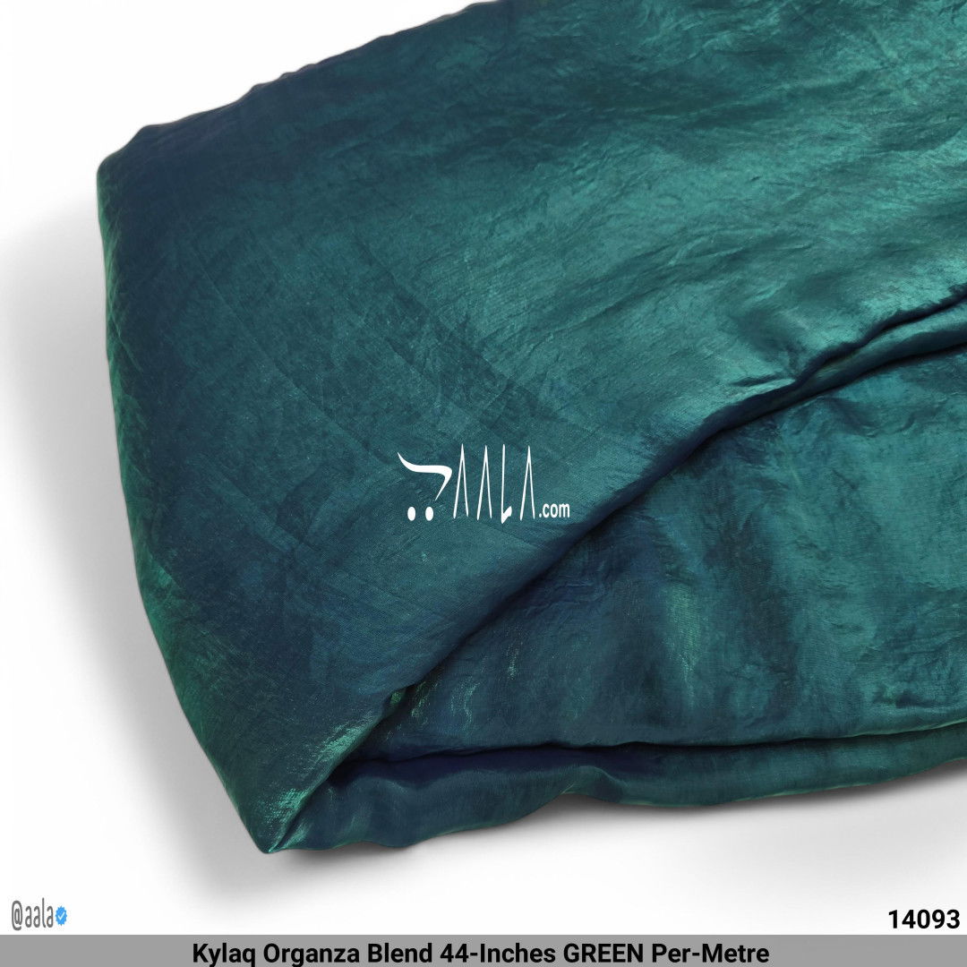 Kylaq Organza Blend 44-Inches GREEN Per-Metre 