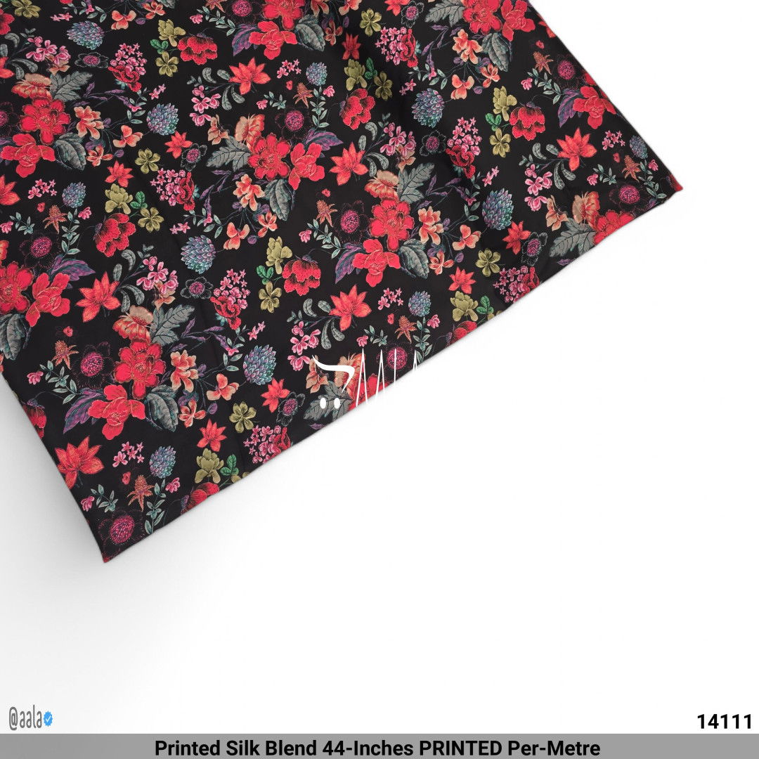 Printed Silk Blend 44-Inches PRINTED Per-Metre #14111
