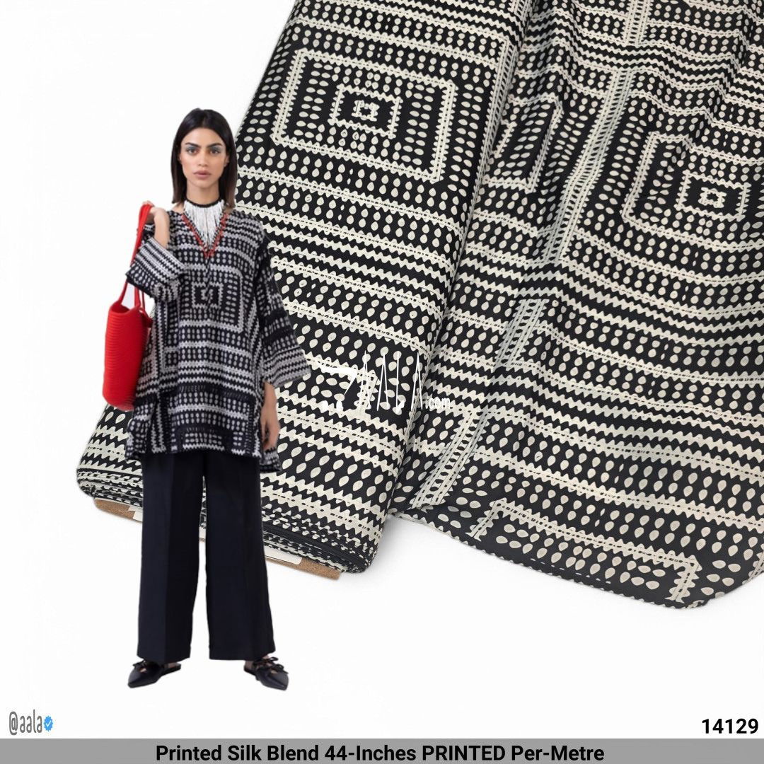 Printed Silk Blend 44-Inches PRINTED Per-Metre #14129