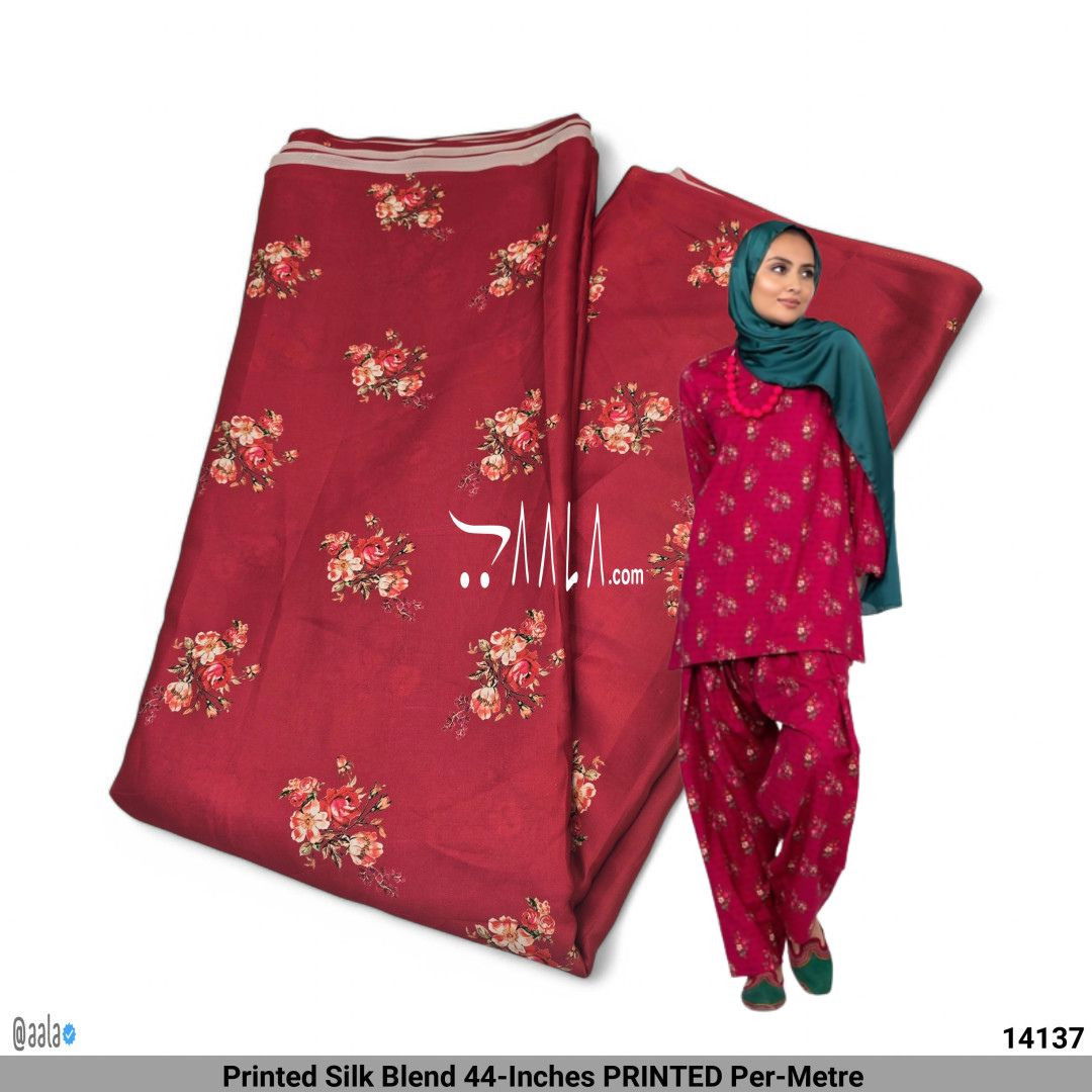 Printed Silk Blend 44-Inches PRINTED Per-Metre #14137