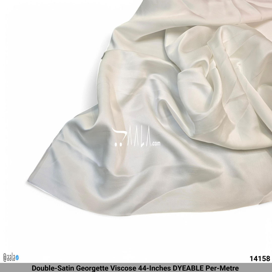 Double-Satin Georgette Viscose 44-Inches DYEABLE Per-Metre #14158