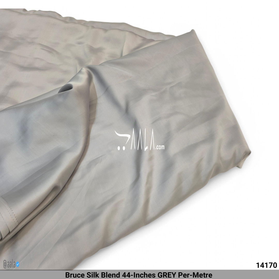 Bruce Silk Blend 44-Inches GREY Per-Metre #14170