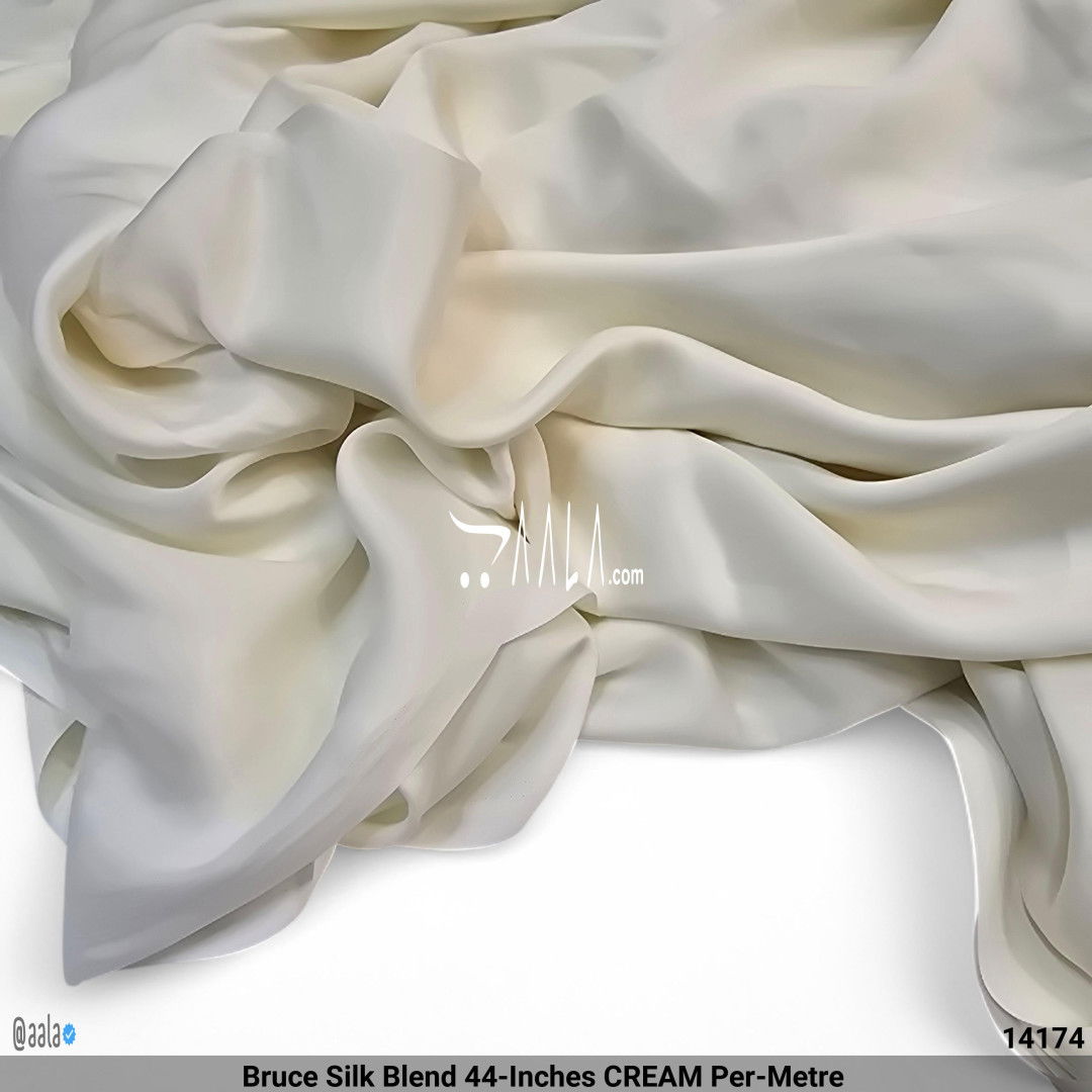 Bruce Silk Blend 44-Inches CREAM Per-Metre #14174
