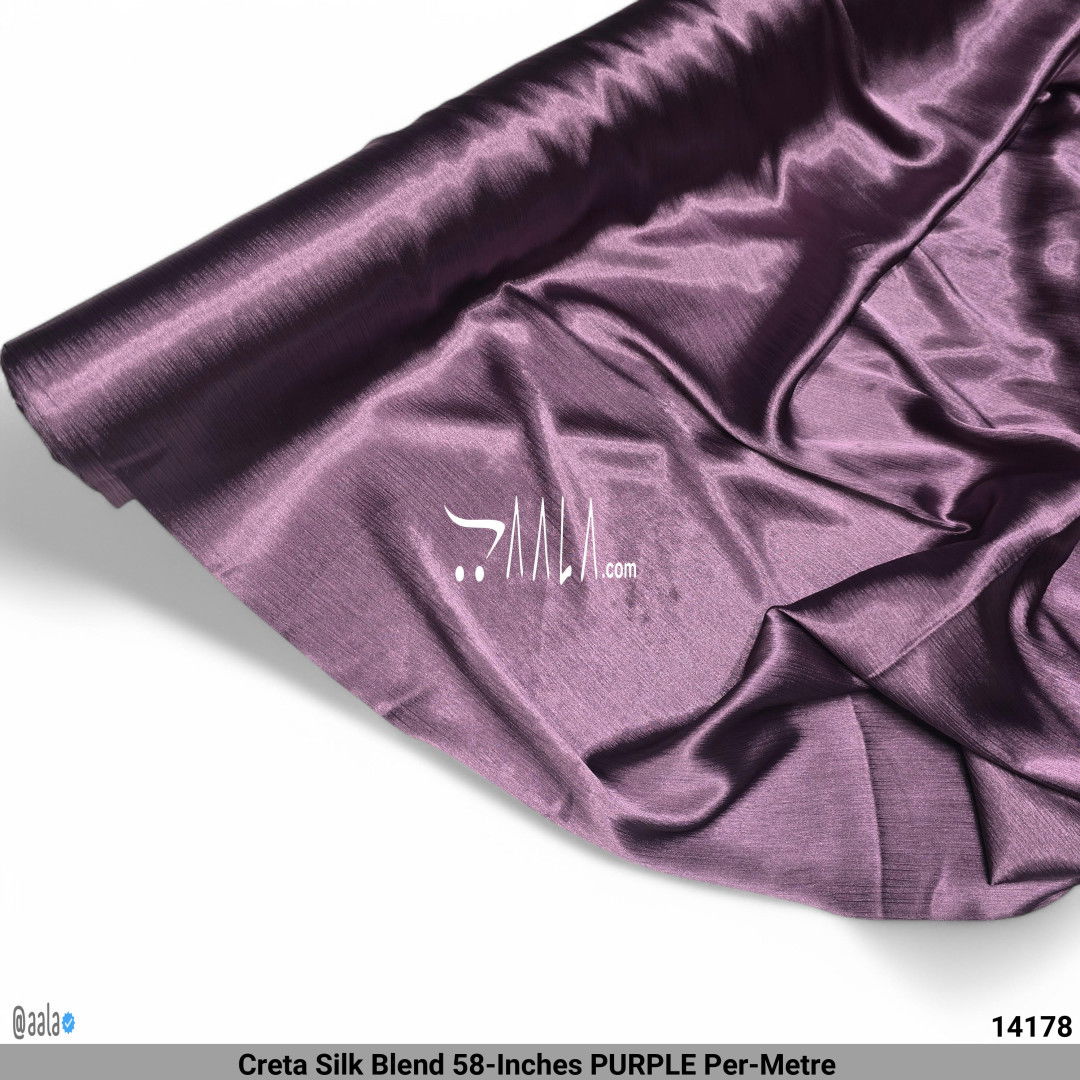 Creta Silk Blend 58-Inches PURPLE Per-Metre #14178