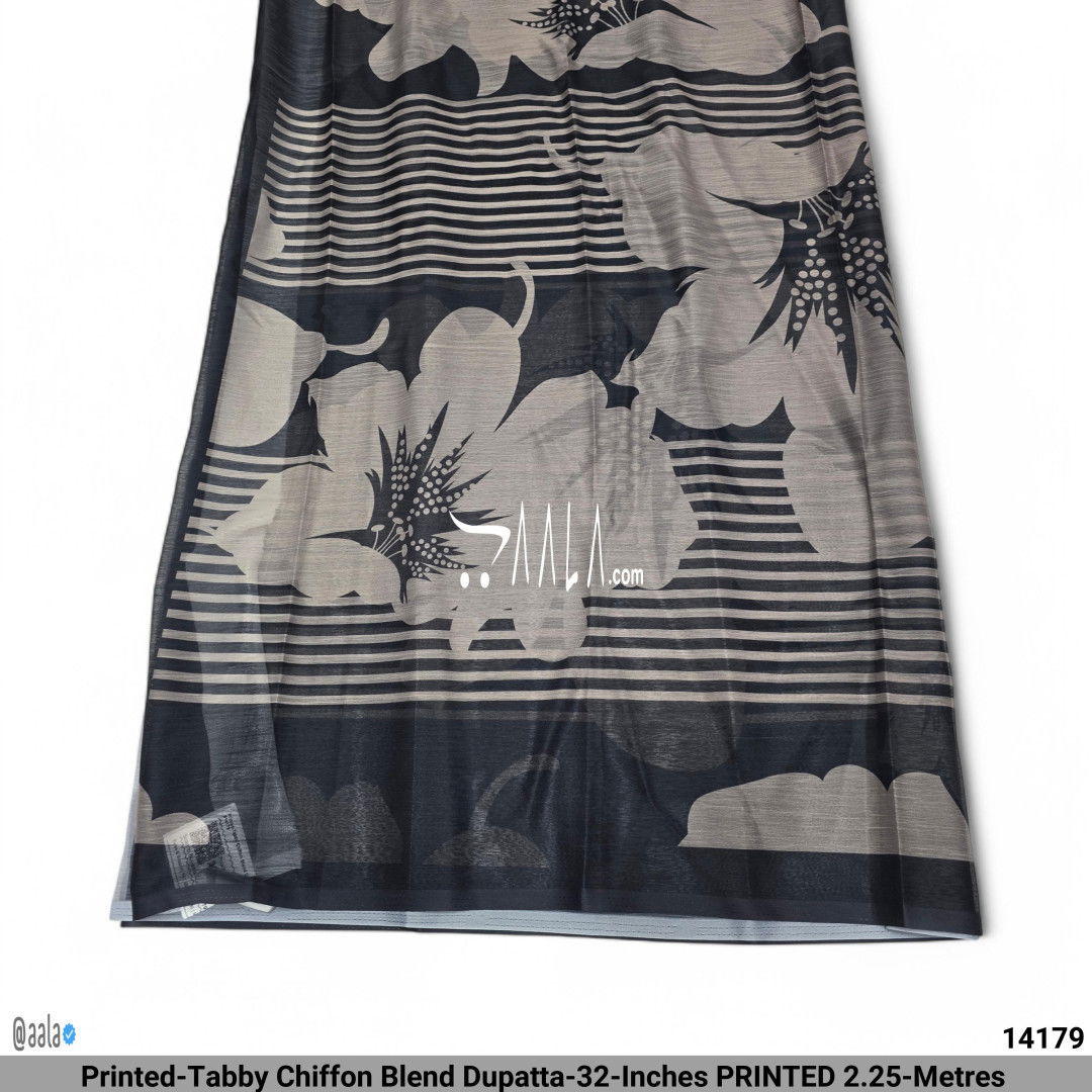 Printed-Tabby Chiffon Blend Dupatta-32-Inches PRINTED 2.25-Metres #14179