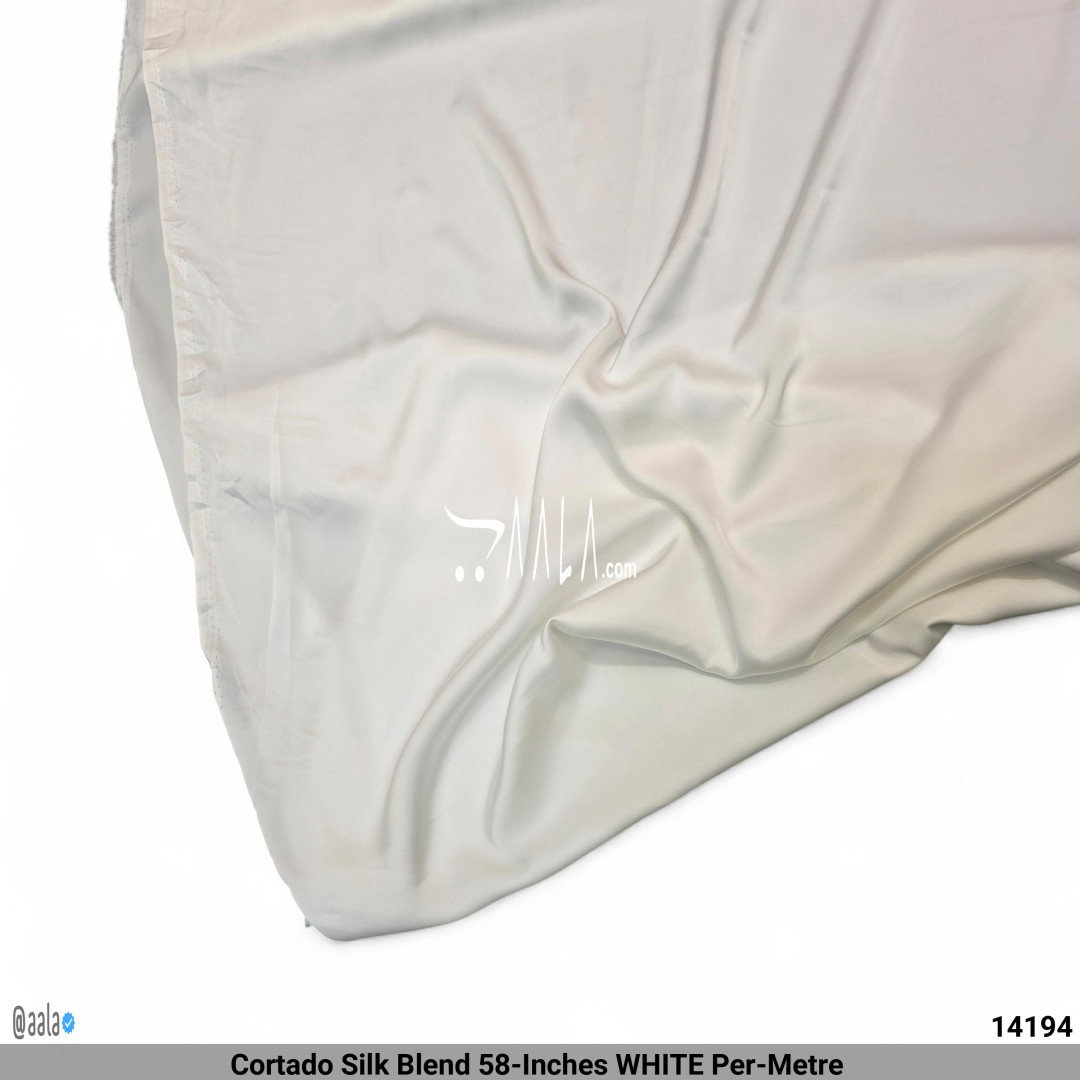 Cortado Silk Blend 58-Inches WHITE Per-Metre 
