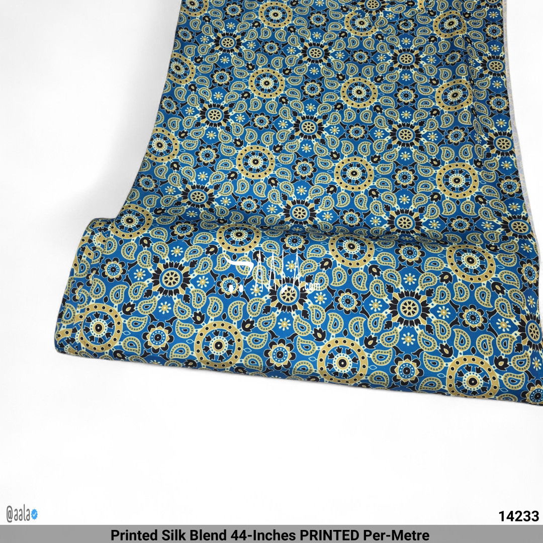 Printed Silk Blend 44-Inches PRINTED Per-Metre #14233