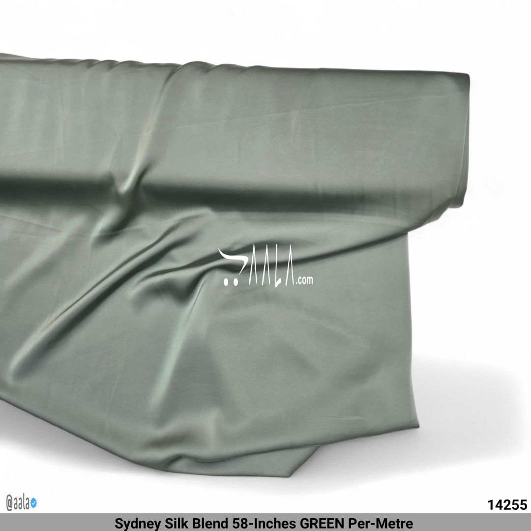 Sydney Silk Blend 58-Inches GREEN Per-Metre #14255