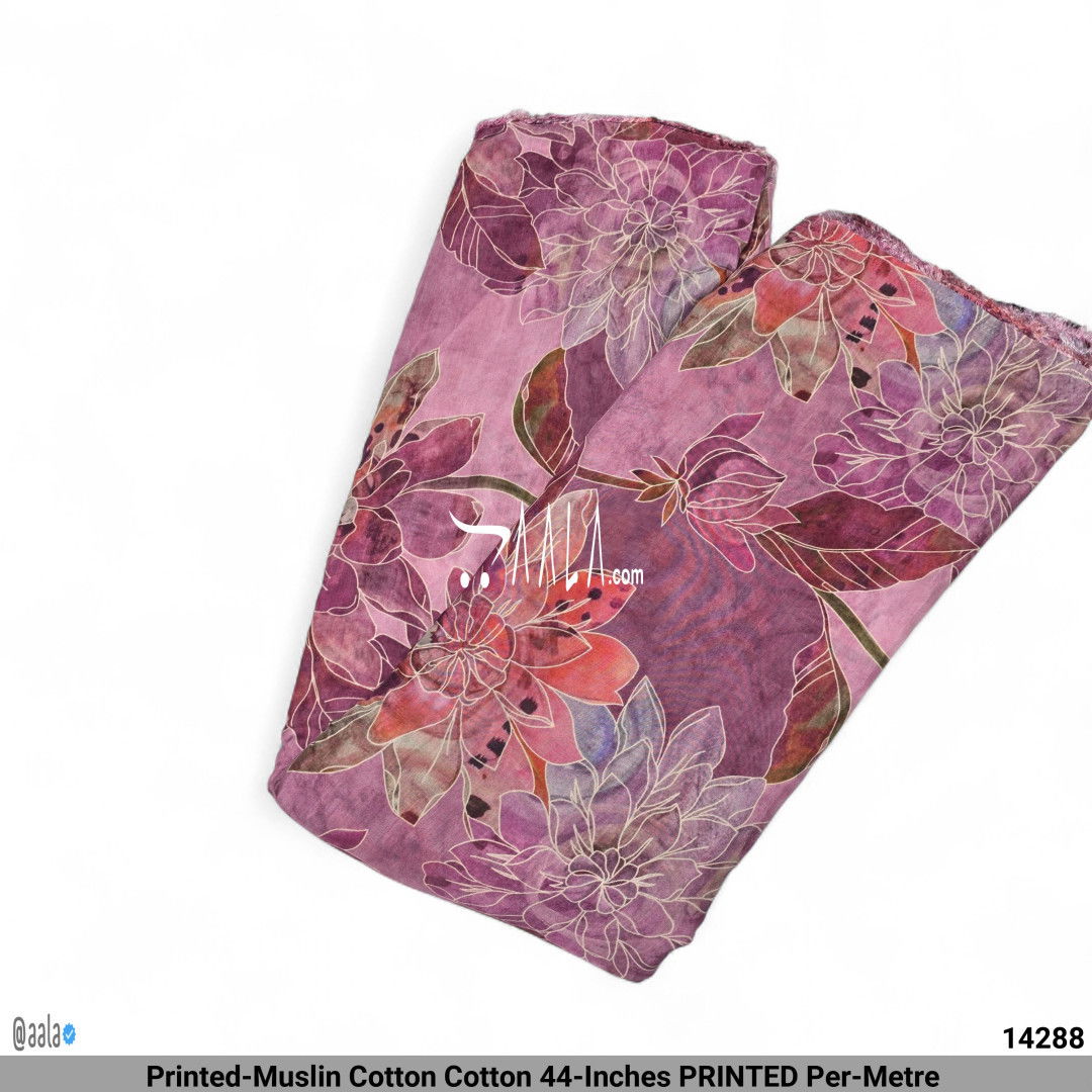 Printed-Muslin Cotton Cotton 44-Inches PRINTED Per-Metre #14288