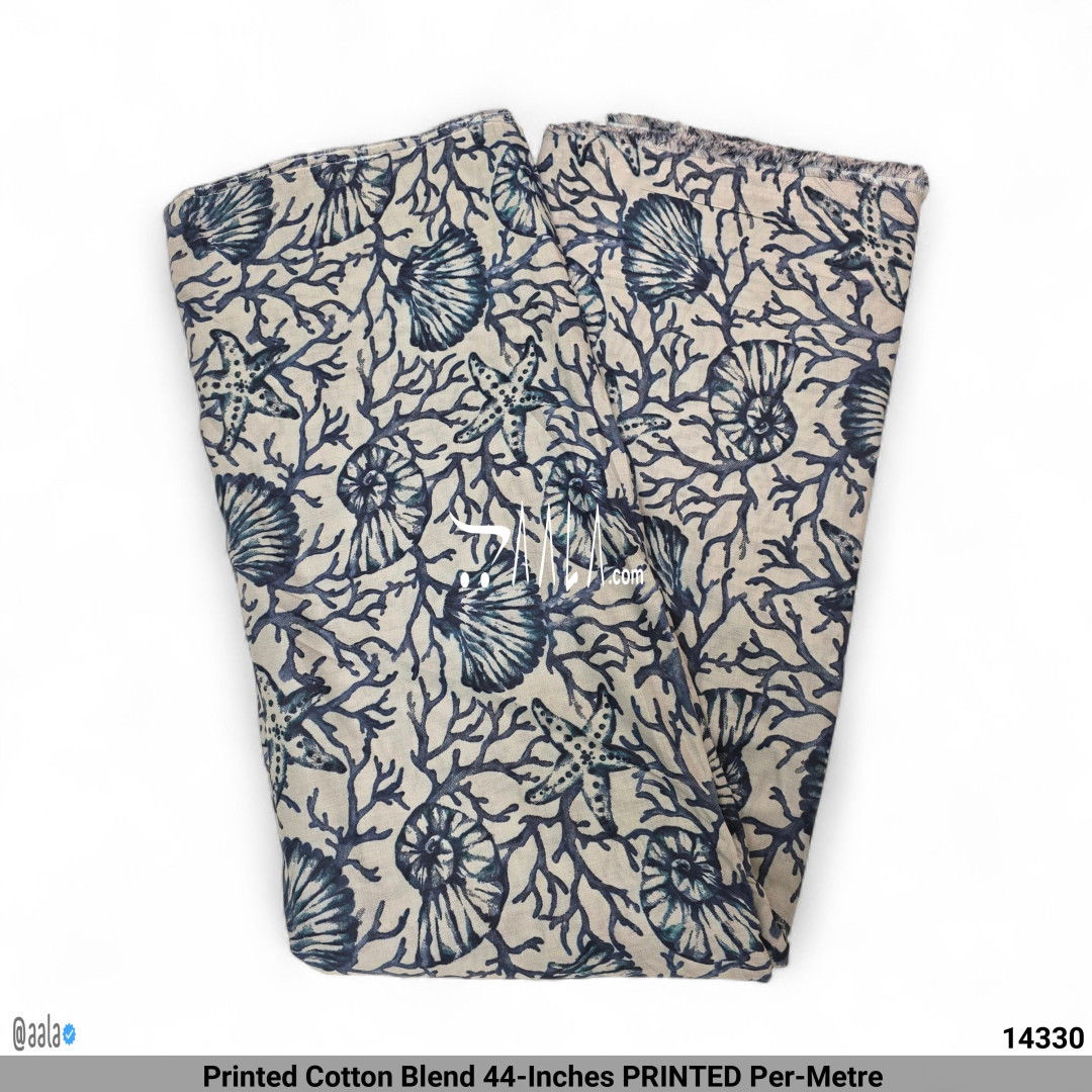 Printed Cotton Blend 44-Inches PRINTED Per-Metre #14330