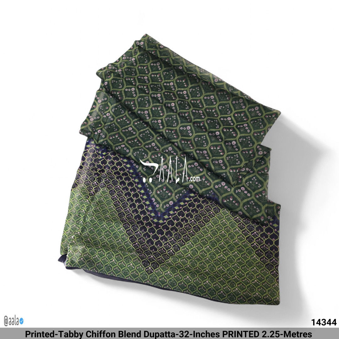 Printed-Tabby Chiffon Blend Dupatta-32-Inches PRINTED 2.25-Metres #14344