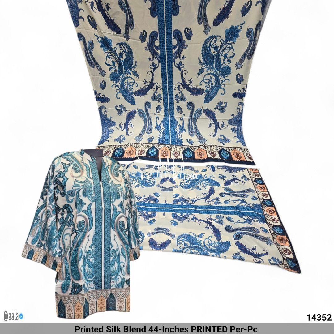 Printed Silk Blend 44-Inches PRINTED Per-Pc #14352