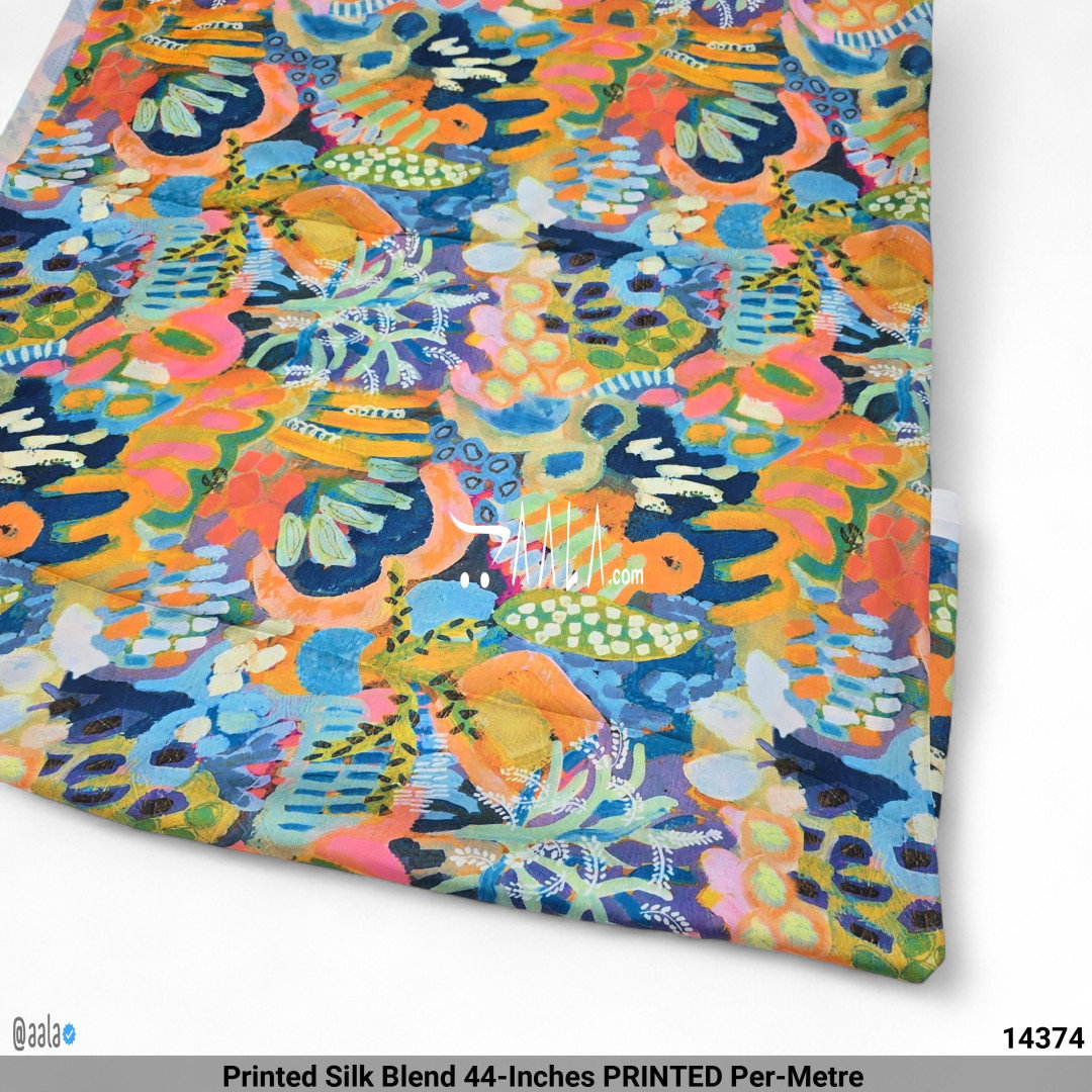 Printed Silk Blend 44-Inches PRINTED Per-Metre 