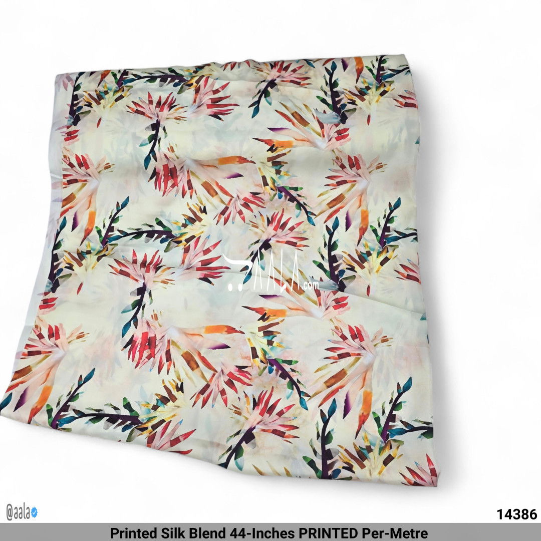Printed Silk Blend 44-Inches PRINTED Per-Metre #14386