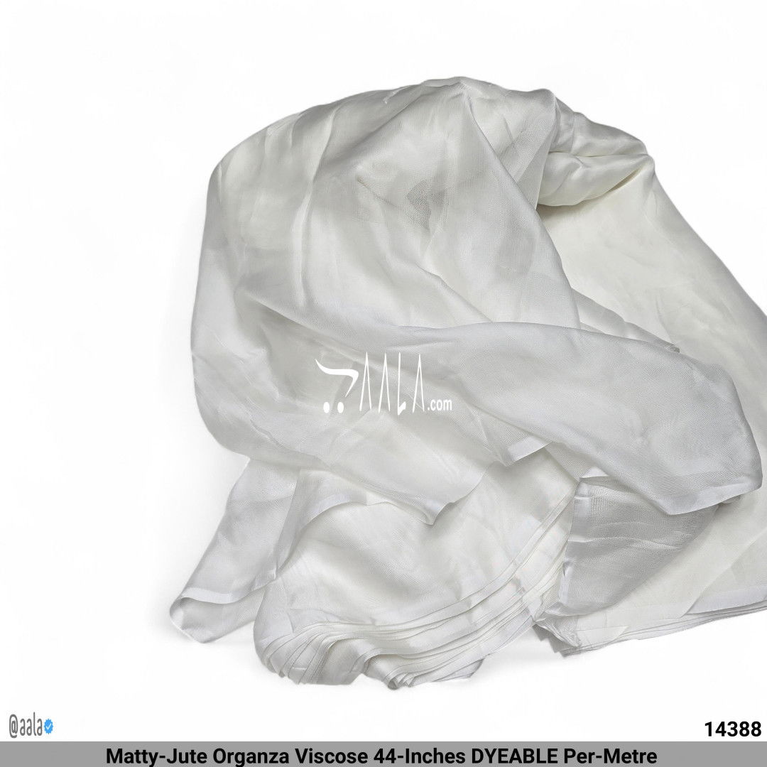 Matty-Jute Organza Viscose 44-Inches DYEABLE Per-Metre #14388