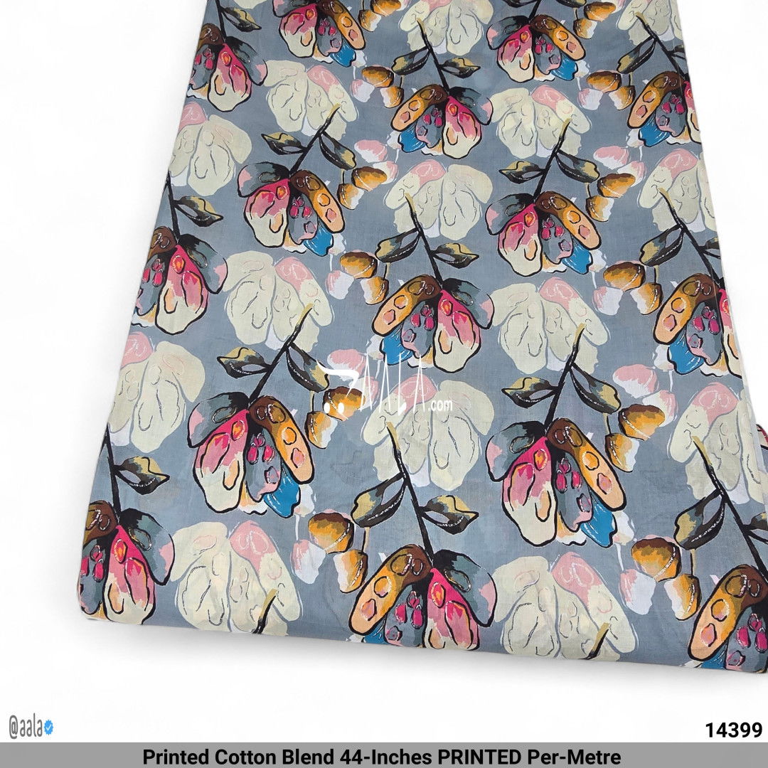 Printed Cotton Blend 44-Inches PRINTED Per-Metre #14399
