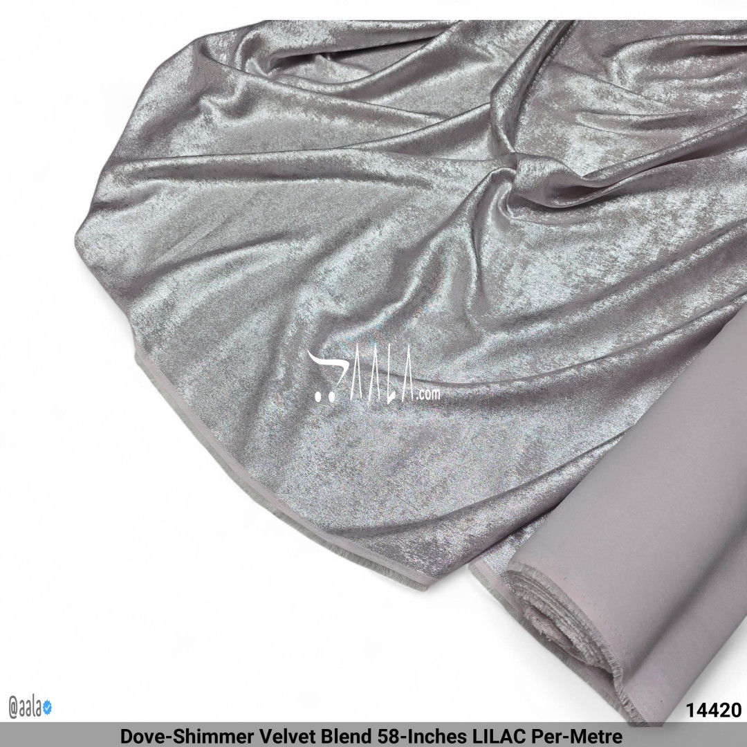 Dove-Shimmer Velvet Blend 58-Inches LILAC Per-Metre #14420
