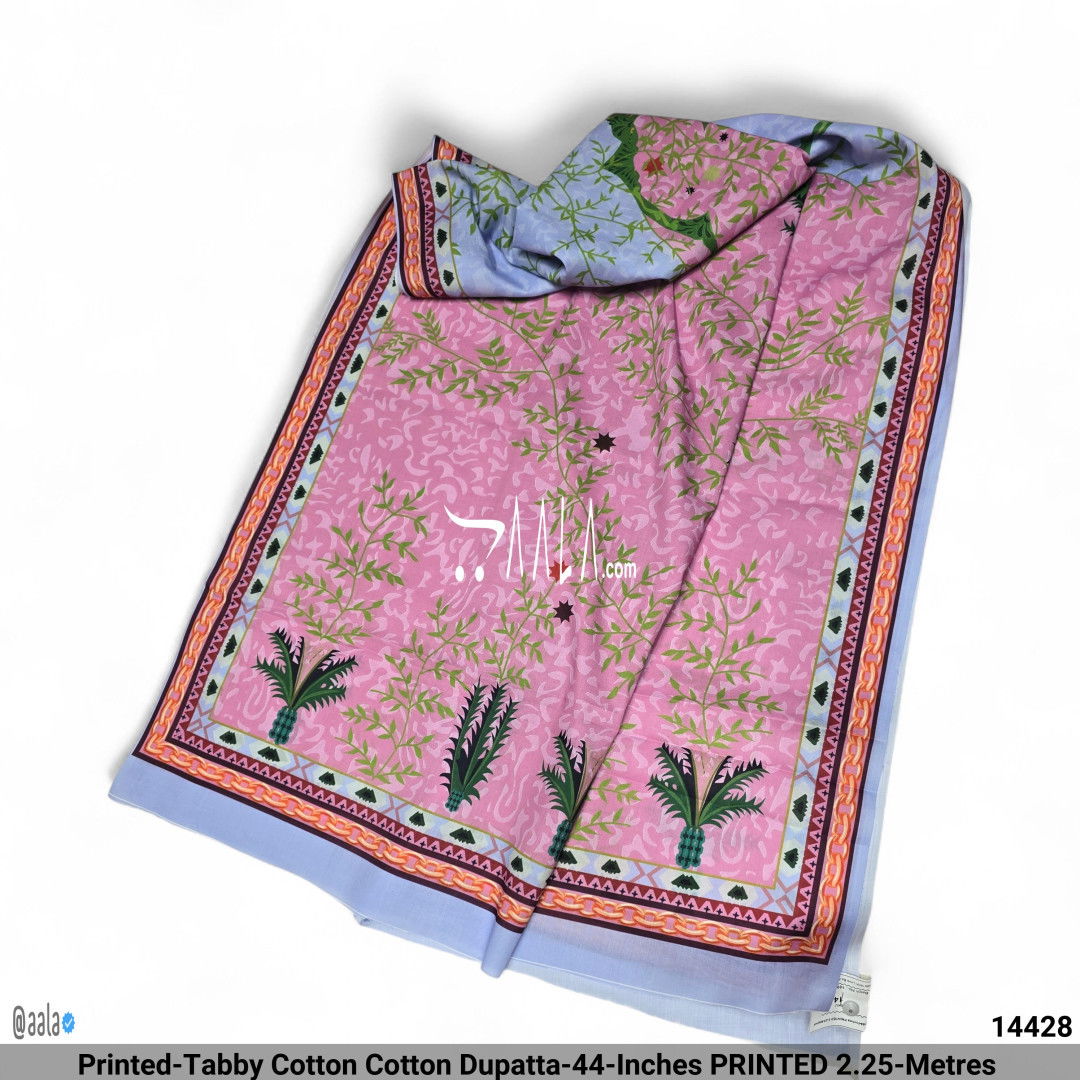 Printed-Tabby Cotton Cotton Dupatta-44-Inches PRINTED 2.25-Metres #14428