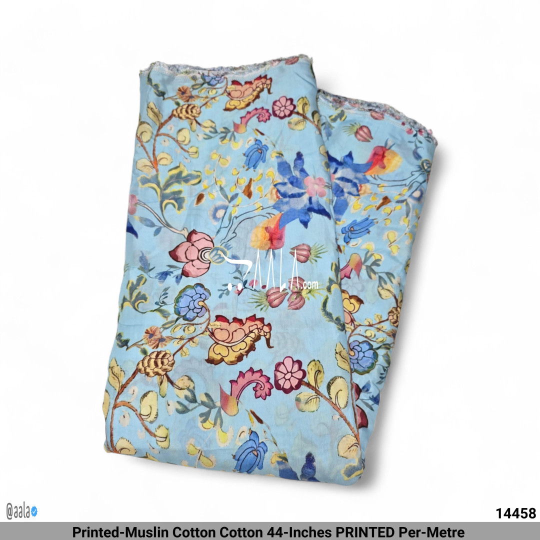 Printed-Muslin Cotton Cotton 44-Inches PRINTED Per-Metre 