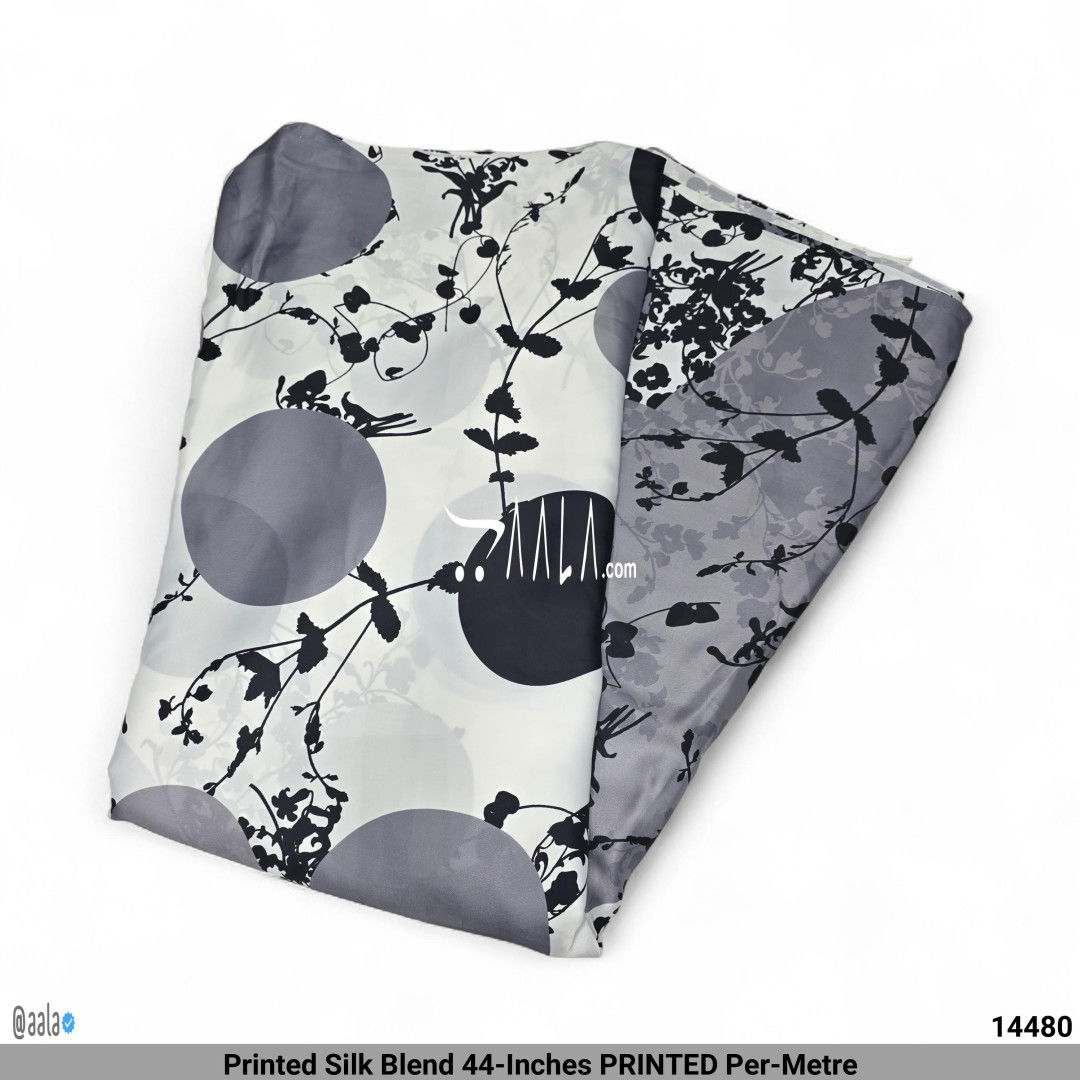 Printed Silk Blend 44-Inches PRINTED Per-Metre