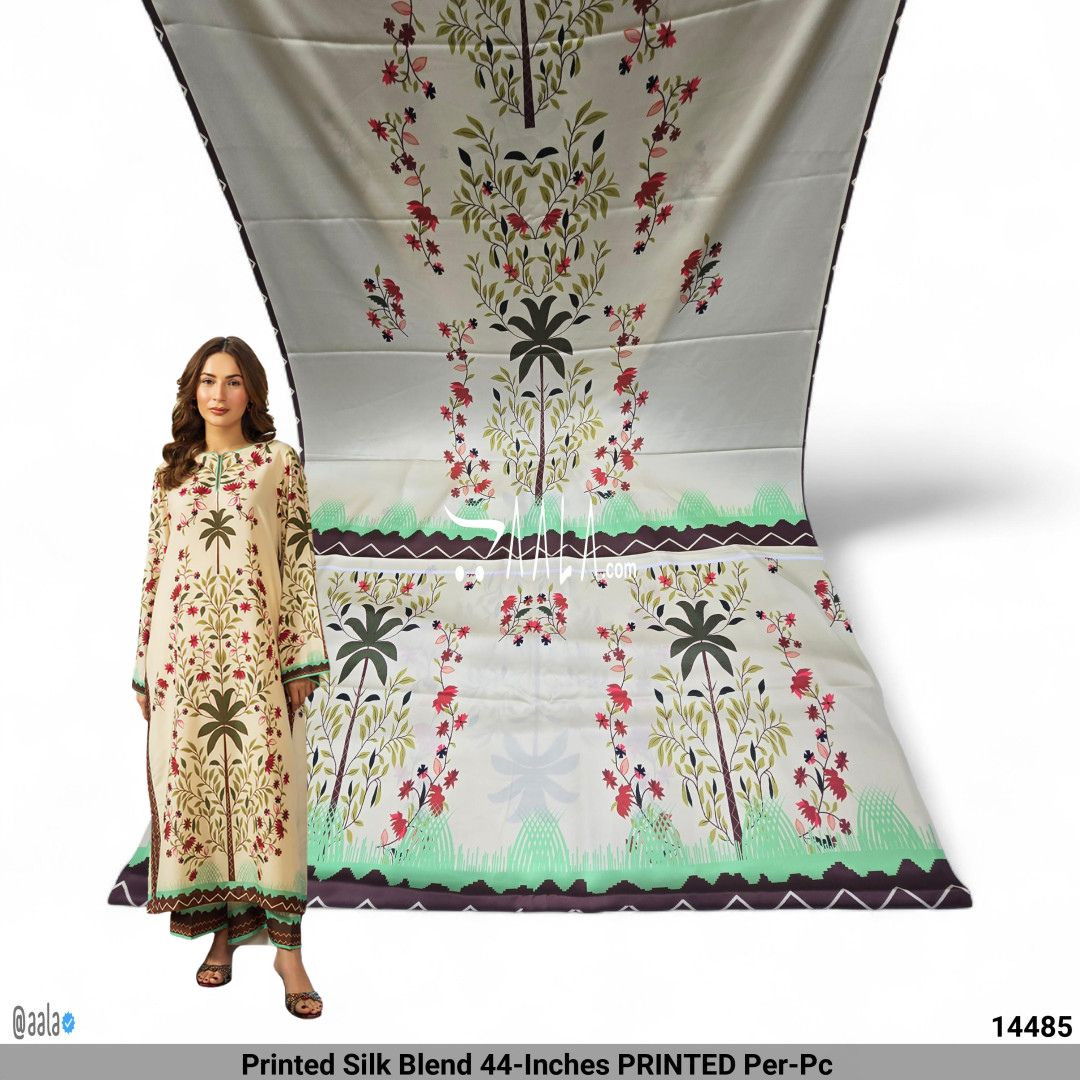 Printed Silk Blend 44-Inches PRINTED Per-Pc 