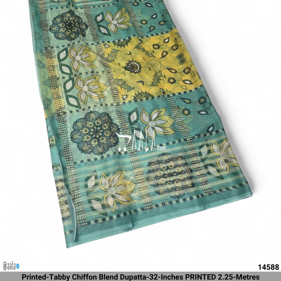 Printed-Tabby Chiffon Blend Dupatta-32-Inches PRINTED 2.25-Metres
