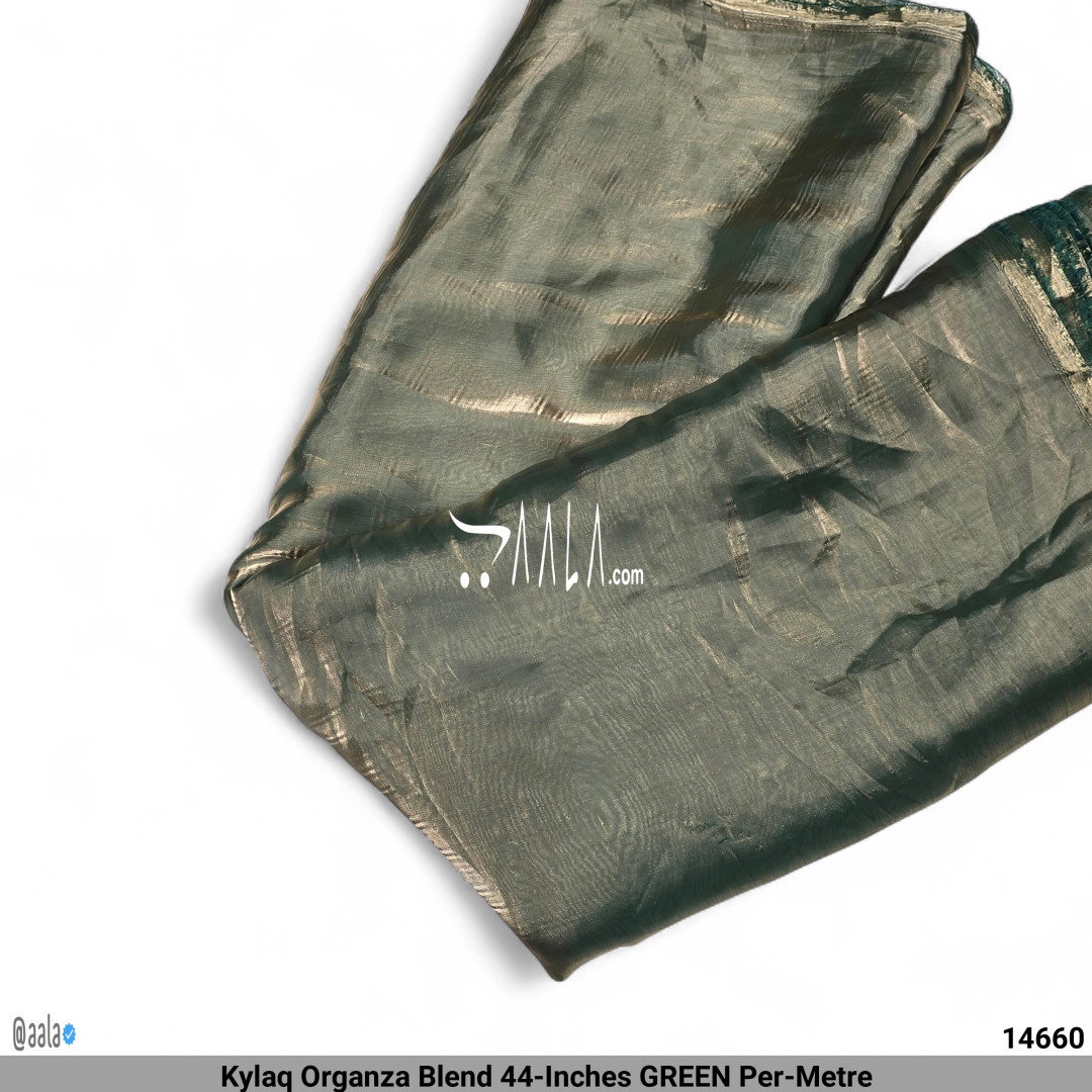 Kylaq Organza Blend 44-Inches GREEN Per-Metre