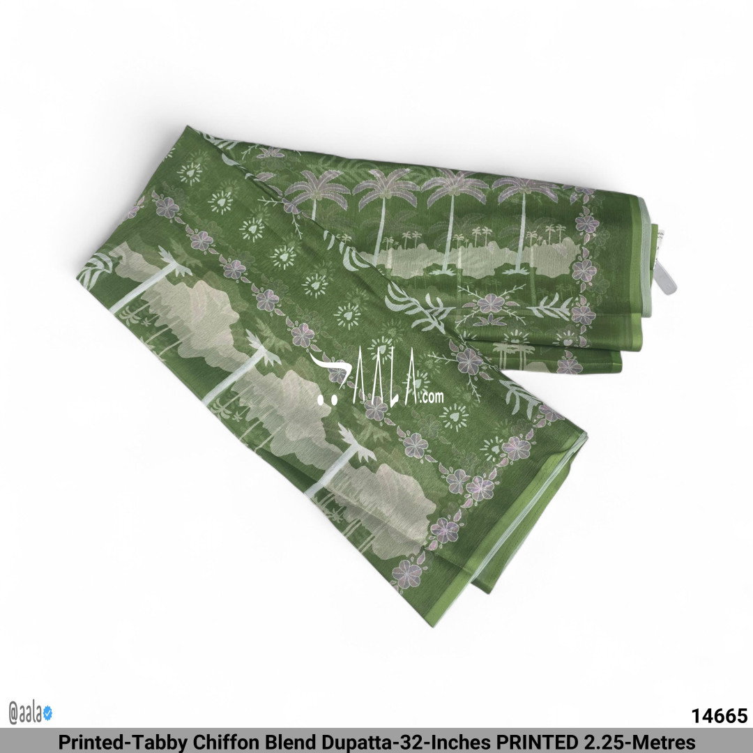 Printed-Tabby Chiffon Blend Dupatta-32-Inches PRINTED 2.25-Metres