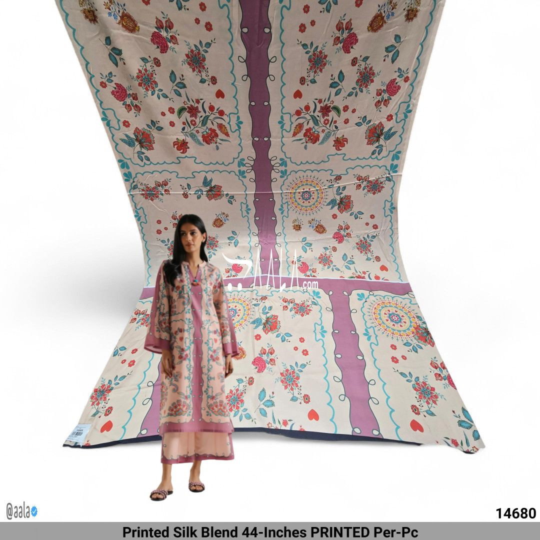 Printed Silk Blend 44-Inches PRINTED Per-Pc