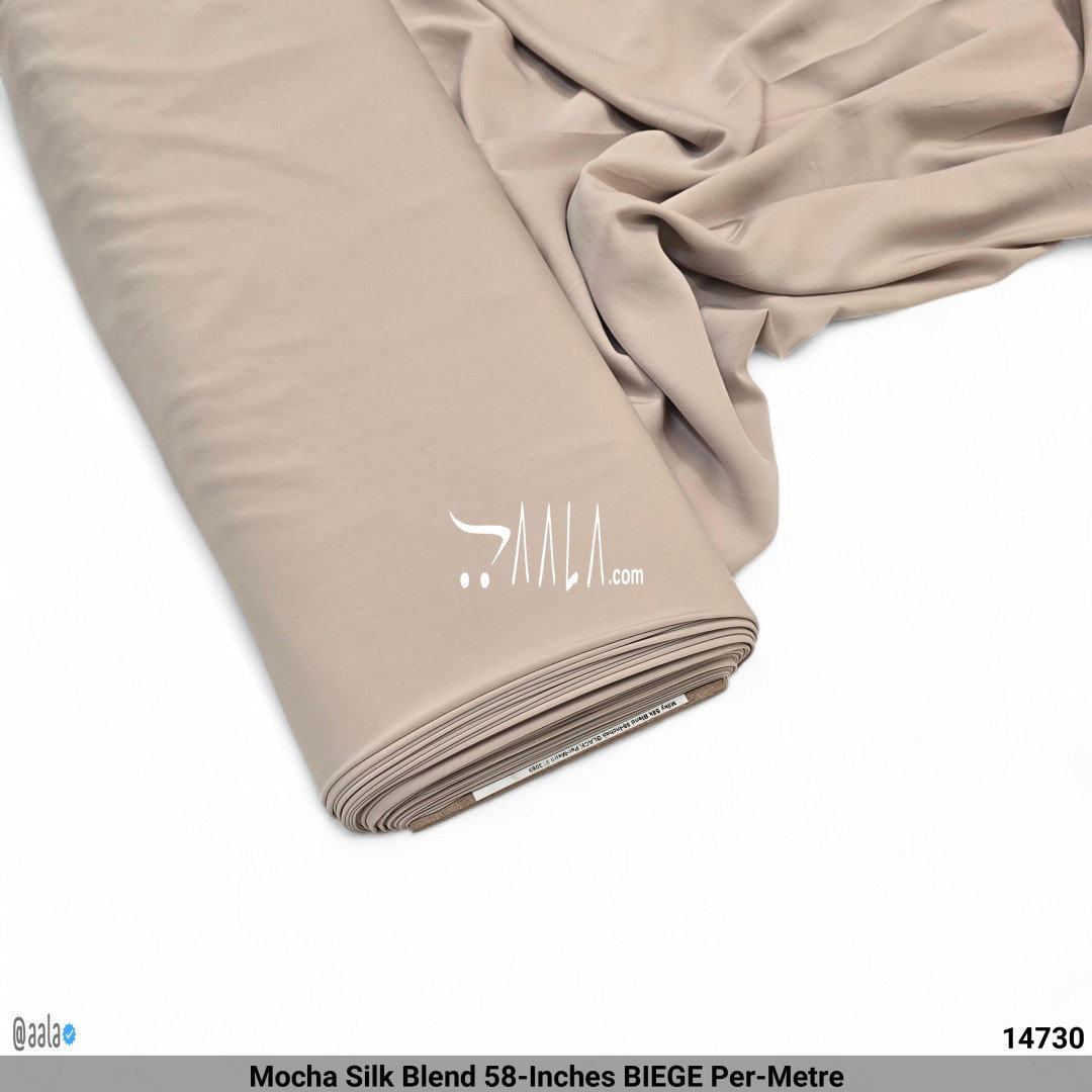 Mocha Silk Blend 58-Inches BIEGE Per-Metre