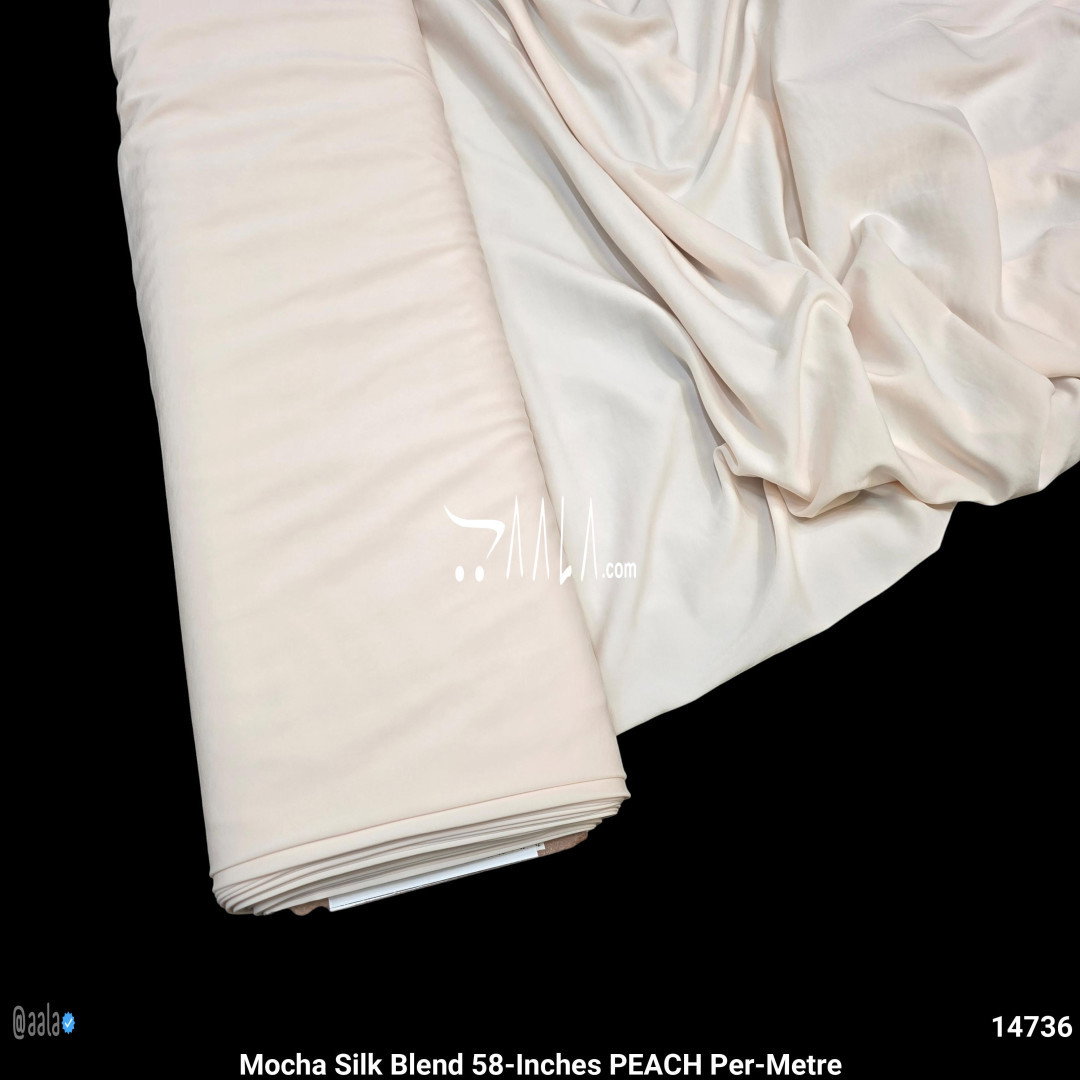 Mocha Silk Blend 58-Inches PEACH Per-Metre