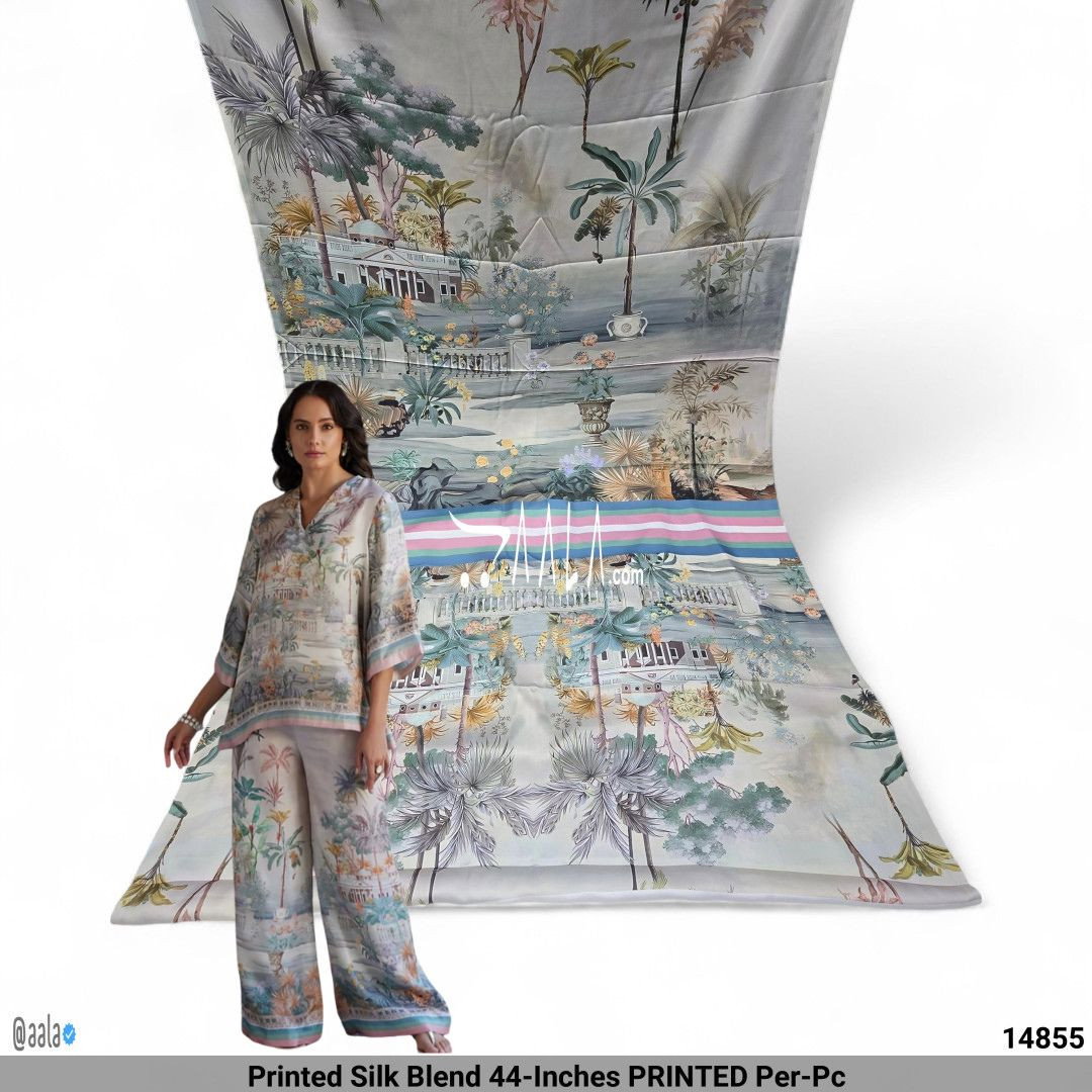 Printed Silk Blend 44-Inches PRINTED Per-Pc
