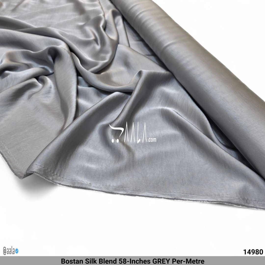 Bostan Silk Blend 58-Inches GREY Per-Metre