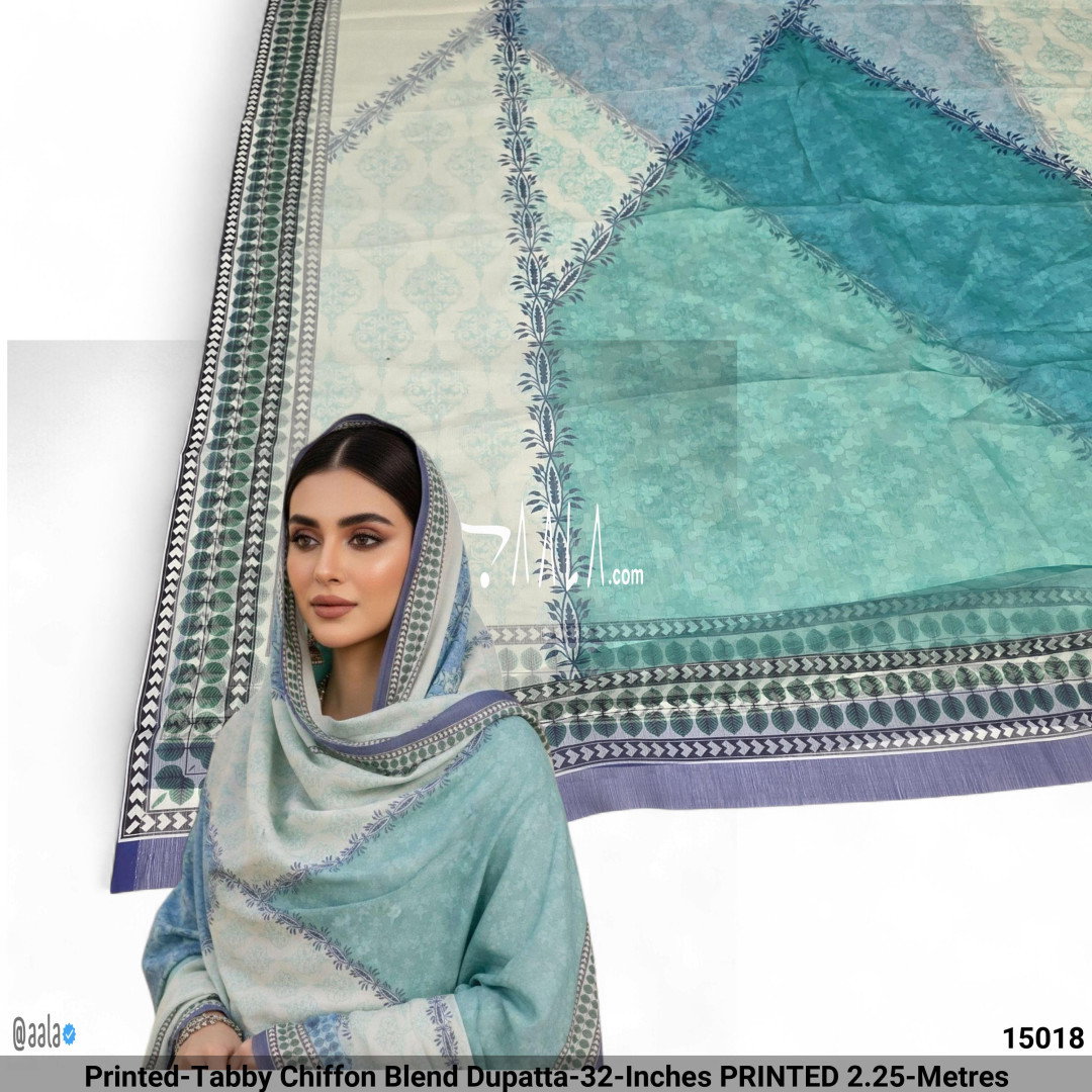 Printed-Tabby Chiffon Blend Dupatta-32-Inches PRINTED 2.25-Metres