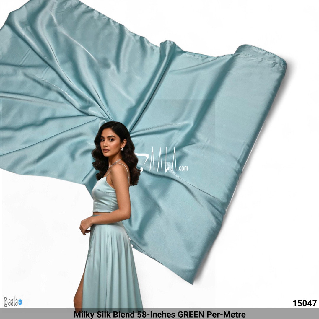 Milky Silk Blend 58-Inches GREEN Per-Metre