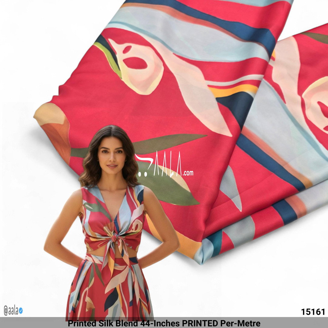 Printed Silk Blend 44-Inches PRINTED Per-Metre