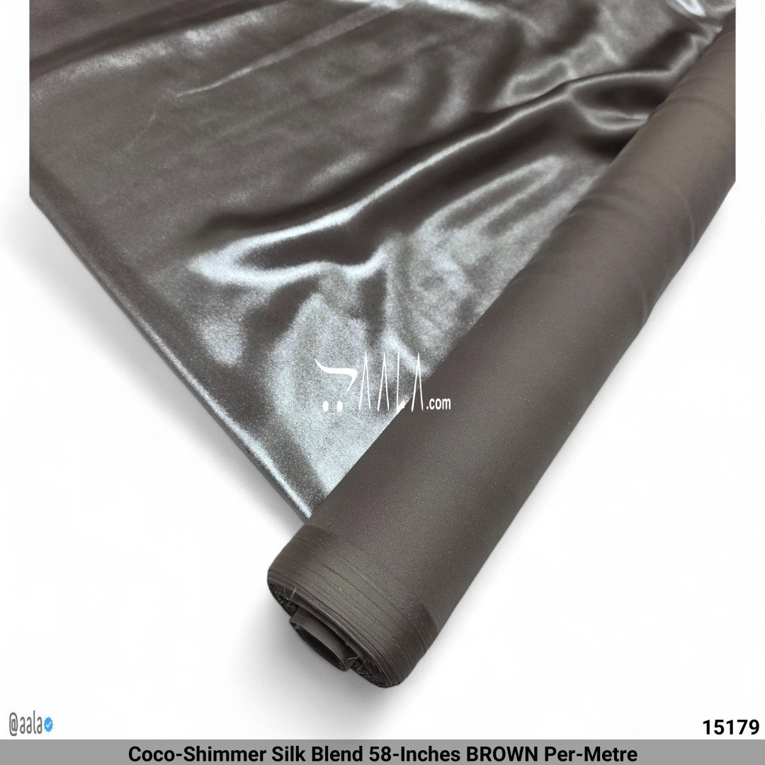 Coco-Shimmer Silk Blend 58-Inches BROWN Per-Metre