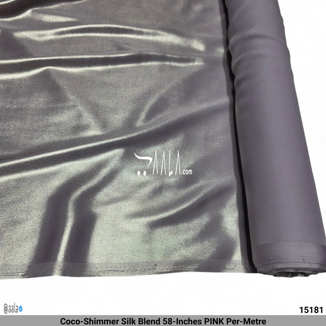 Coco-Shimmer Silk Blend 58-Inches PINK Per-Metre
