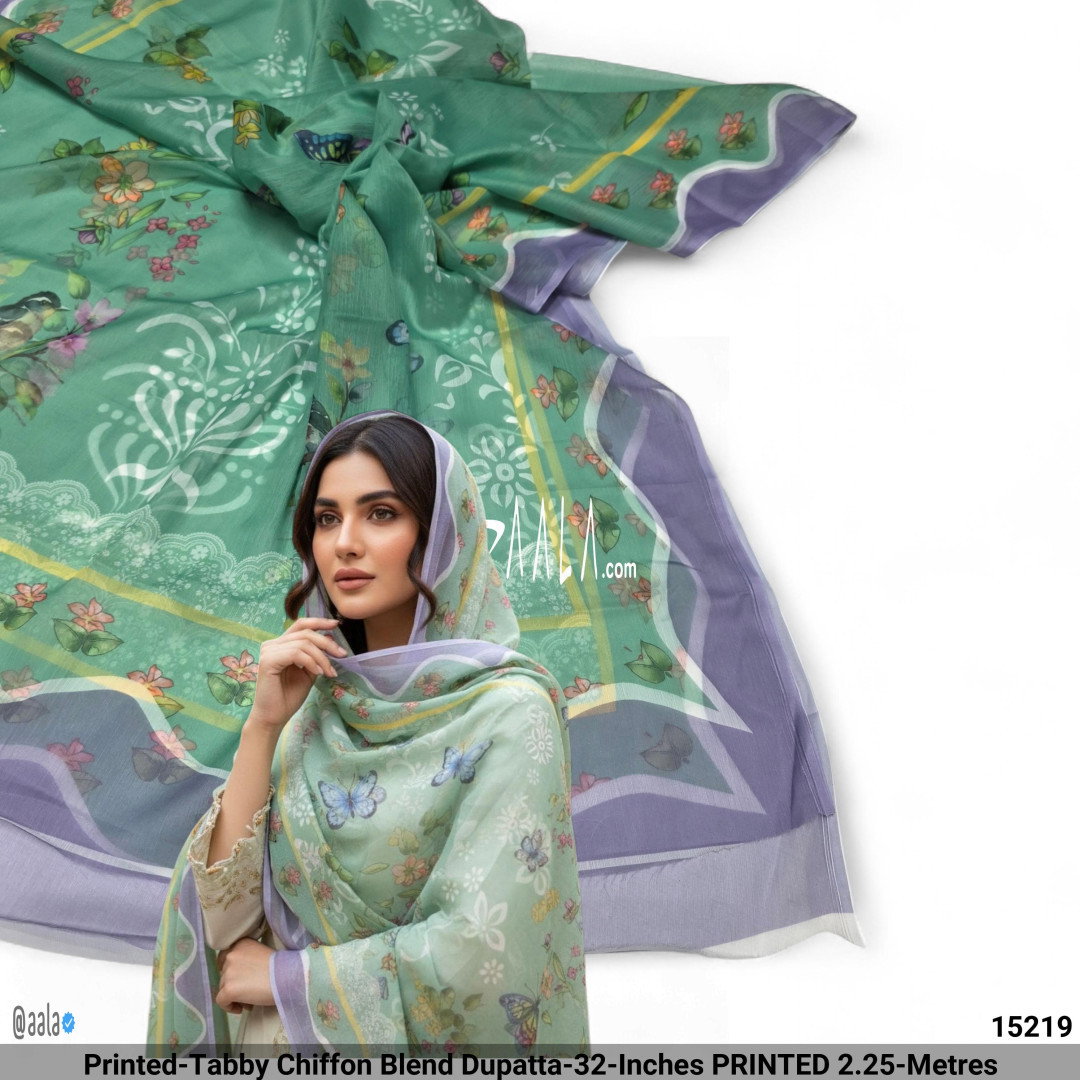 Printed-Tabby Chiffon Blend Dupatta-32-Inches PRINTED 2.25-Metres