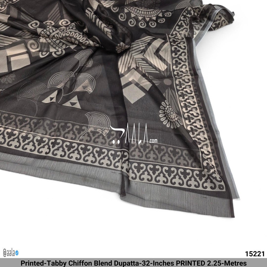 Printed-Tabby Chiffon Blend Dupatta-32-Inches PRINTED 2.25-Metres
