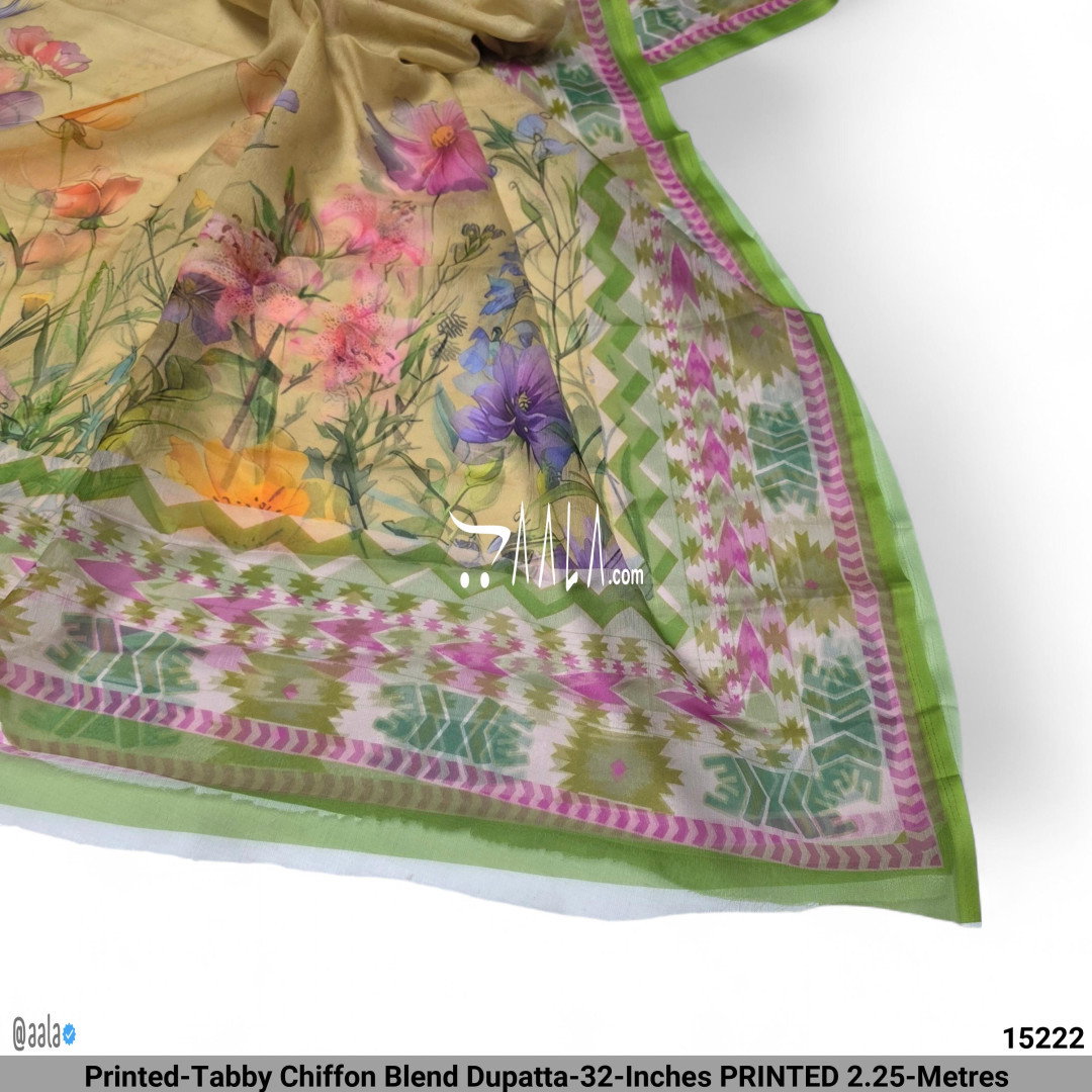 Printed-Tabby Chiffon Blend Dupatta-32-Inches PRINTED 2.25-Metres