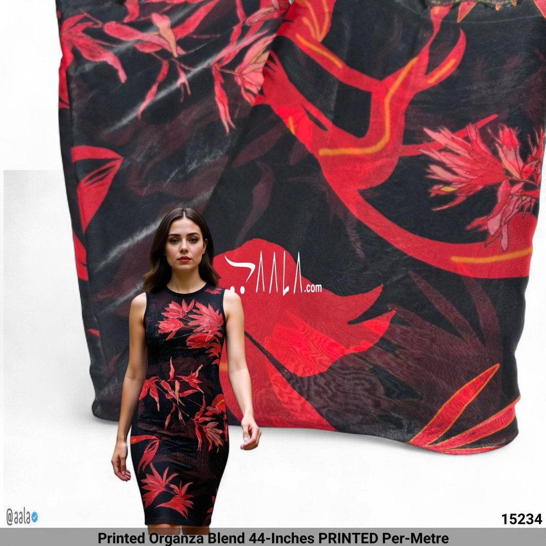 Printed Organza Blend 44-Inches PRINTED Per-Metre