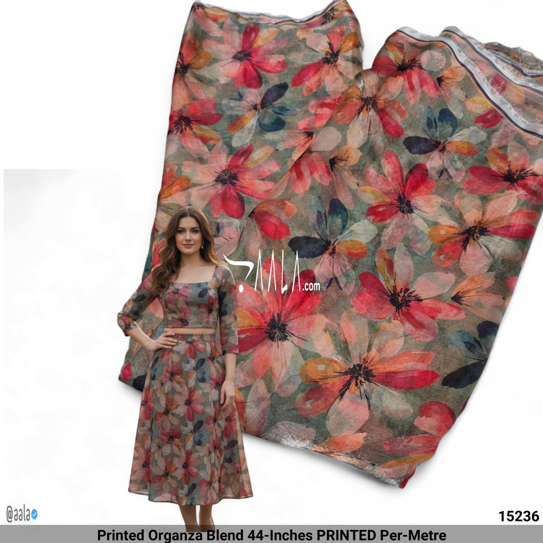 Printed Organza Blend 44-Inches PRINTED Per-Metre