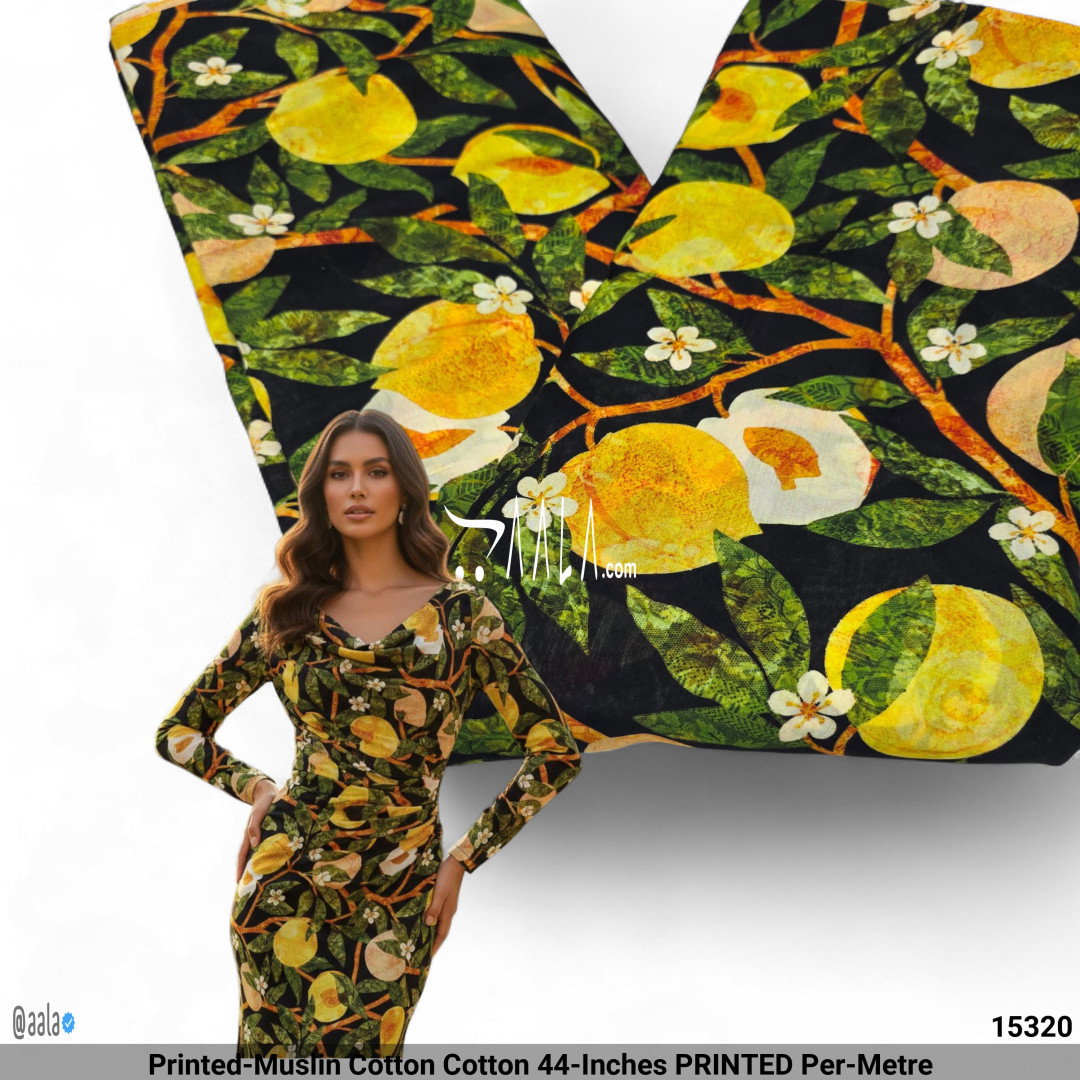 Printed-Muslin Cotton Cotton 44-Inches PRINTED Per-Metre